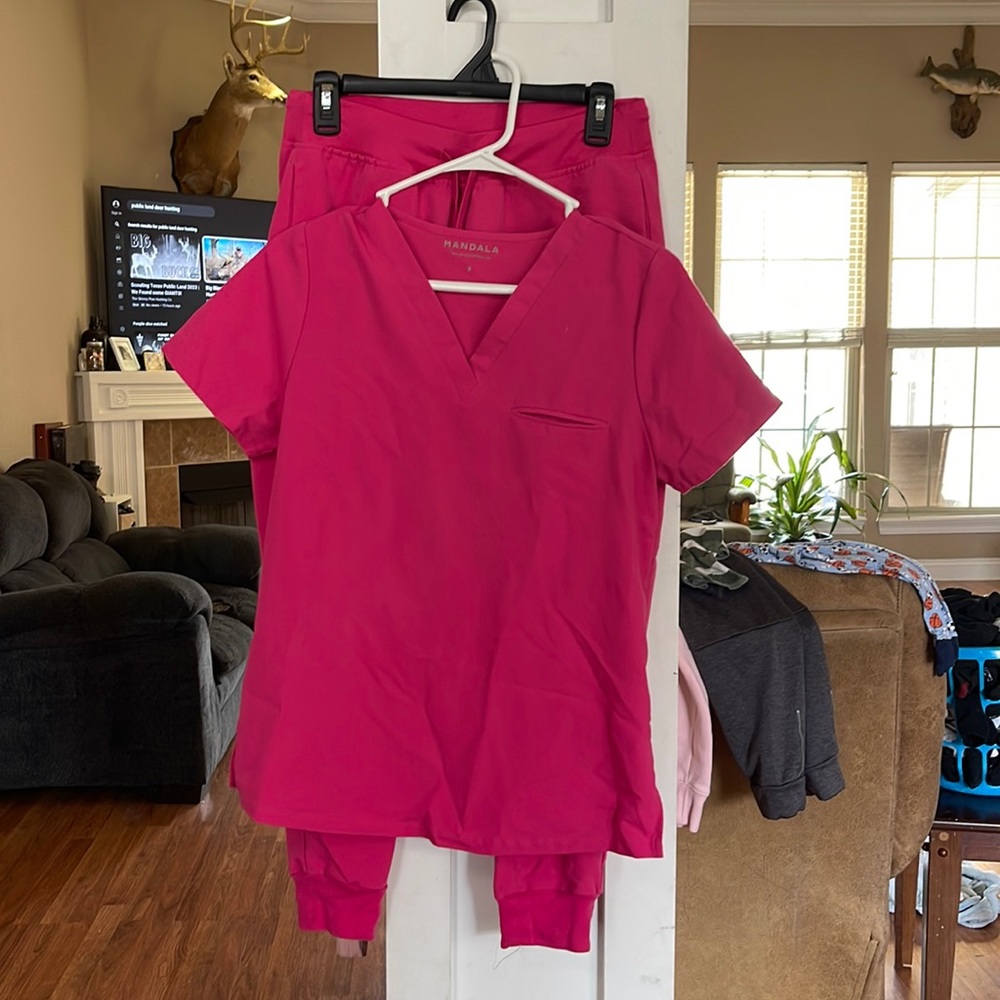 Pink Mandala size small scrubs